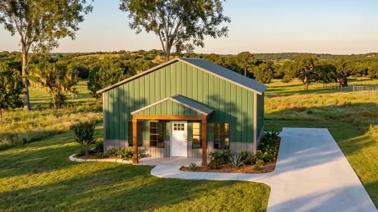 Frontier A compact structure with an open living room and kitchen, a comfortable bedroom, and a full bath. by Metal America